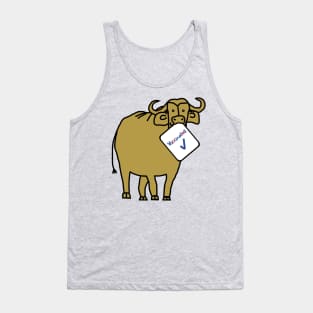 Gold Ox with Vaccinated Sign Tank Top